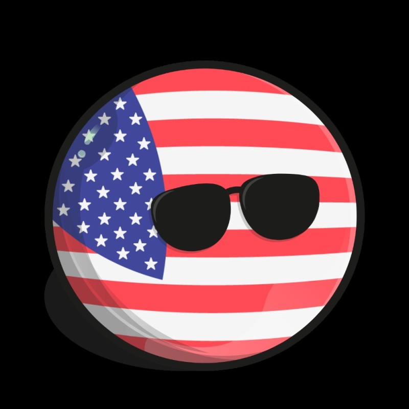 Create meme: text , countryballs America, usa countryballs