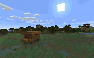 Create meme: minecraft, a village in minecraft, mods for minecraft