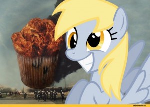 Create meme: mlp muffin, derpy and a muffin, funny pictures with MLP derpy