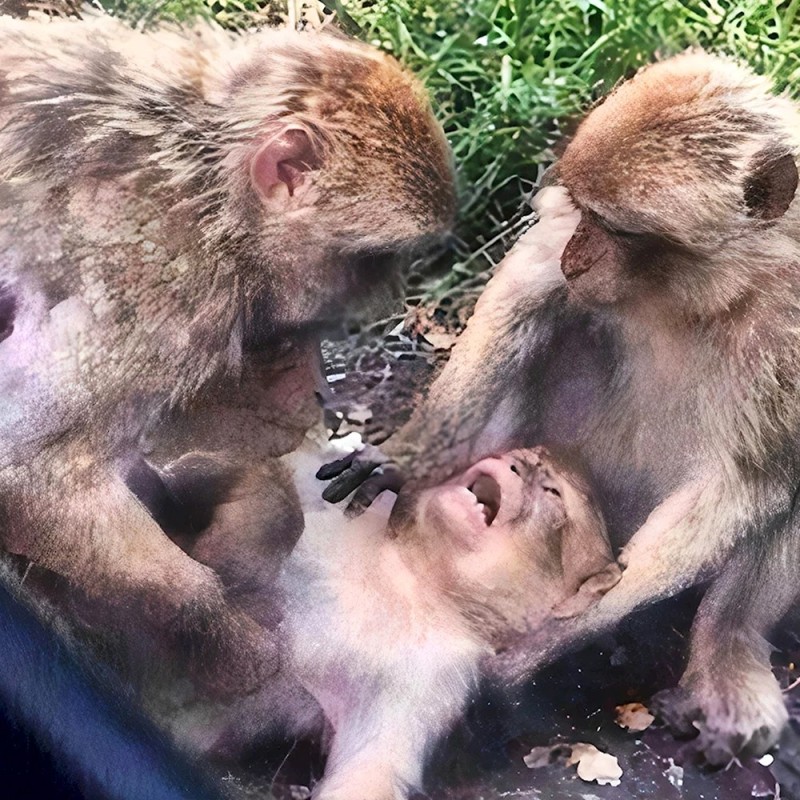 Create meme: monkey macaque