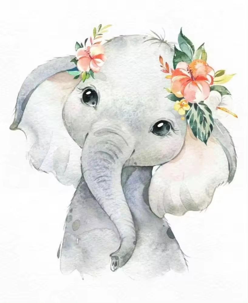 Создать мем: милый слоненок, слон для срисовки, милые слоники