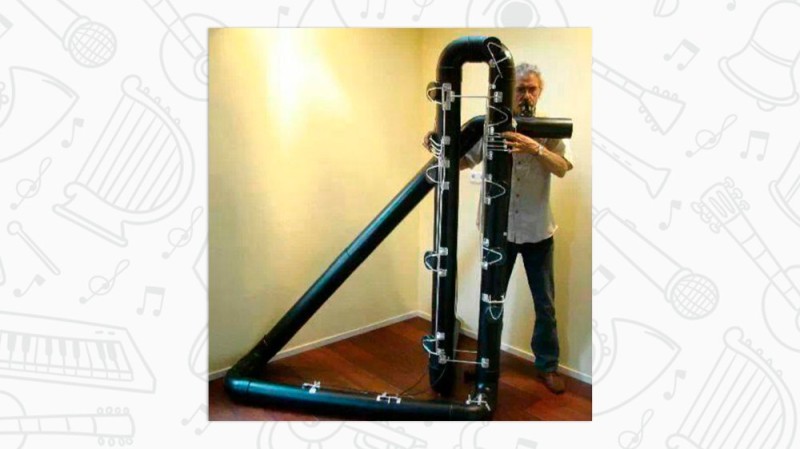 Create meme: octobass flute, hyperbass flute, unusual musical instruments