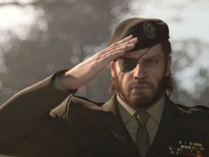 Create meme: big boss metal gear, solid snake salutes