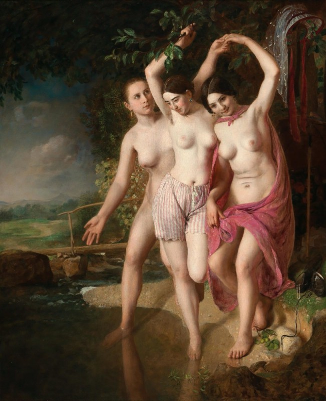 Create meme: The Three Graces by Raphael Santi, Painting the Three Graces by Rubens, The Three Graces is a painting by Raphael