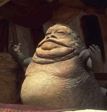Create meme: Jabba the Hutt , jabba the hutt star wars, a toad from star wars