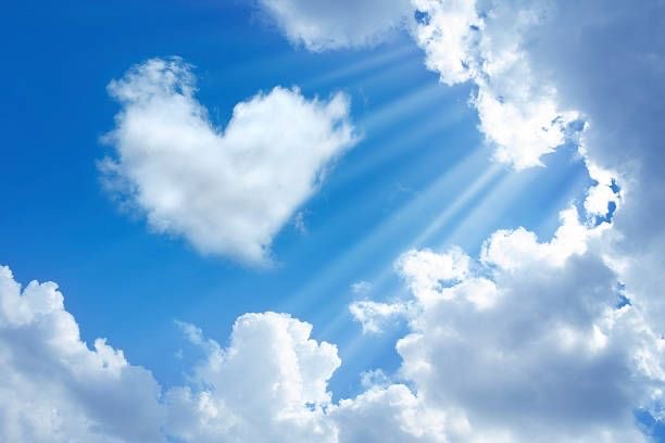 Create meme: From the sky, clouds in the form of a heart, clouds in the sky