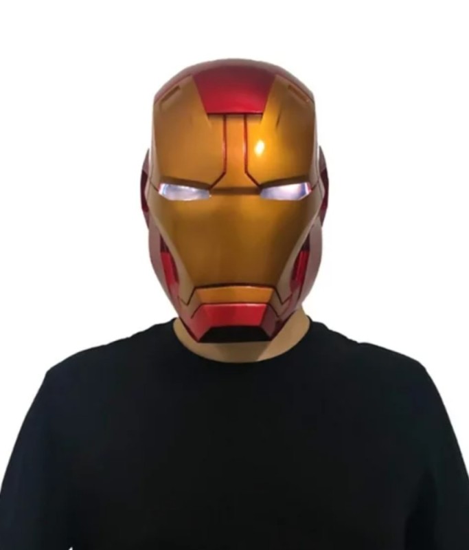 Create meme: iron man helmet, iron man mask with backlight, electric iron man mask