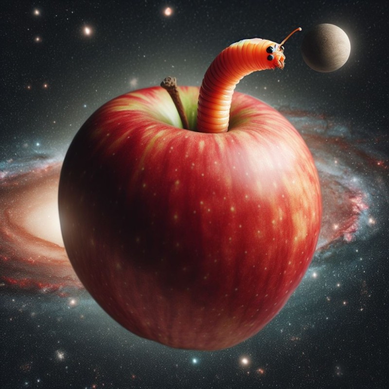 Создать мем: ночь упаданья яблок, яблочко с червячком, красное яблоко