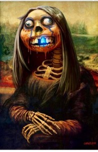 Create meme: Mona Lisa Leonardo da Vinci cartoon, Mona Lisa monster, Mona Lisa