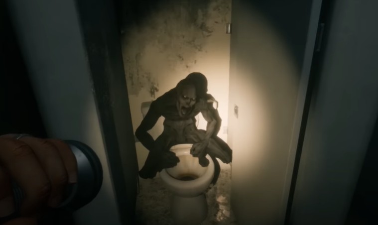 Create meme: horror games, toilet , super game 