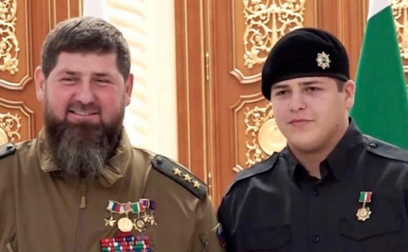 Create meme: kadyrov 's sons, father Kadyrov, the head of Chechnya 