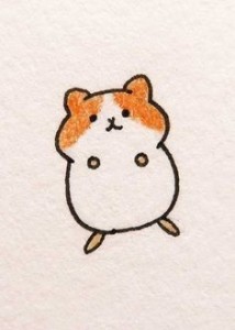 Create meme: the drawings are cute, hamster cute