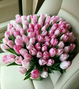 Создать мем: весну и огромный букет тюльпанов, тюльпаны розовые, тюльпаны
