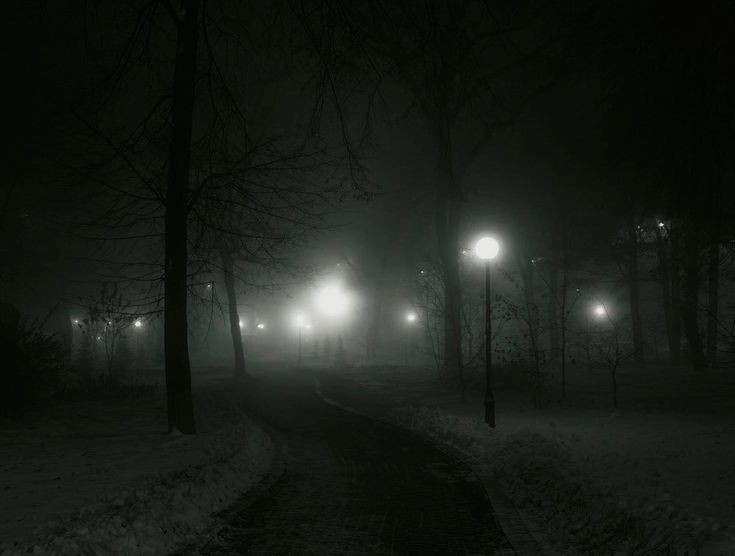 Создать мем: туманный вечер, ночь улица туман, ночь