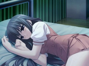 Создать мем: спящая девушка аниме, аниме, аниме лежит на кровати