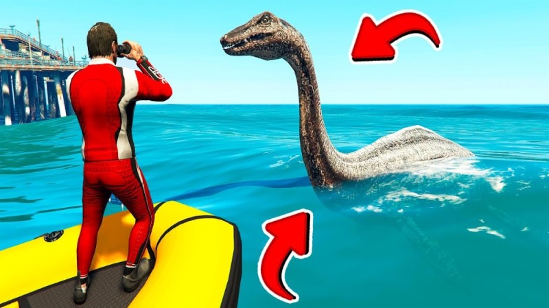 Create meme: Loch Ness monster gta online, The Loch Ness Monster in GTA 5, The Loch Ness Monster GTA