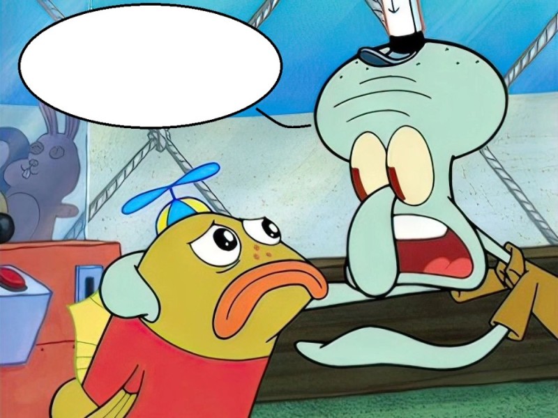 Создать мем: мем губка боб, history of spongebob squarepants, губка боб и сквидвард