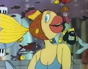 Создать мем: мультики, женщина рыба, советская мультипликация