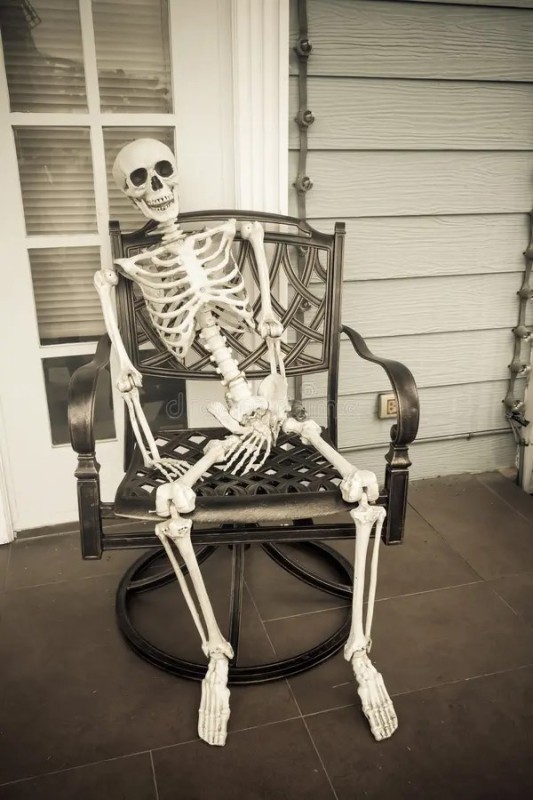 Create meme: the skeleton at the bottom, waiting skeleton, the skeleton is sitting on a chair