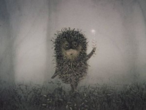 Create meme: hedgehog came out of the fog, Norstein hedgehog in the fog, hedgehog in the fog