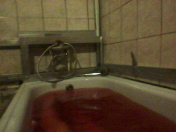 Create meme: The bathroom is covered in blood, bath tub, bath 