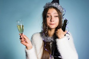 Create meme: new year 2018, drunk girl, young drunk