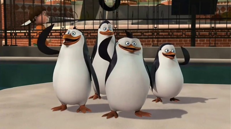 Создать мем: пингвины мадагаскара улыбаемся и машем, шкипер пингвины из мадагаскара, пингвины из мадагаскара