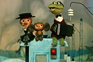 Create meme: blue car Cheburashka, Cheburashka and Shapoklyak, Krokodil Gena Goluboy vagon