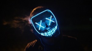 Create meme: dark image, neon mask Wallpaper, neon mask