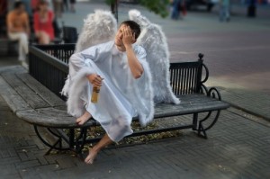 Create meme: on Monday morning, guardian angel, My guardian angel after