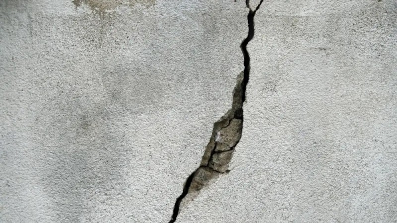 Create meme: a crack in the wall, cracks in concrete, crack in the house