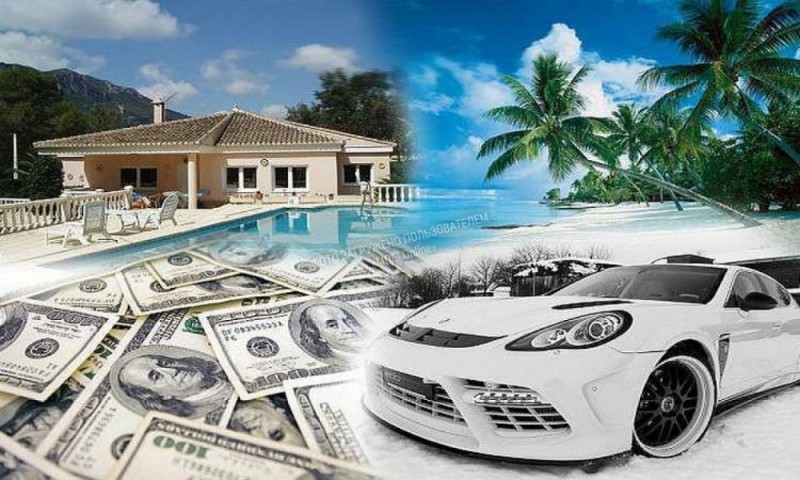 Create meme: luxury and wealth collage, house car money, money 