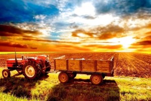 Create meme: farmer, agricultural machinery, advertising tractor