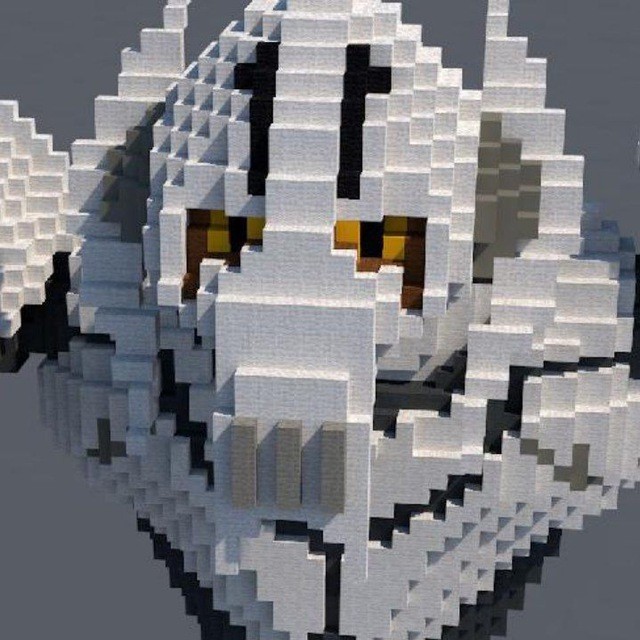 Create meme: lego panda from minecraft, skull minecraft building, lego gaster blaster