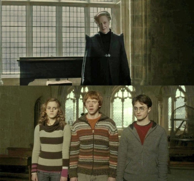 Create meme: Harry Potter Hermione and Ron, harry potter hermione, Harry Potter and Hermione Granger