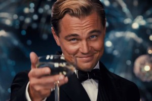 Create meme: leonardo di caprio, Leonardo DiCaprio the great Gatsby, Leonardo DiCaprio with a glass of
