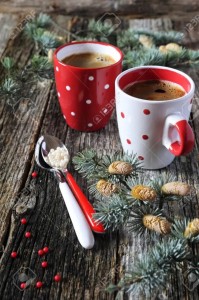 Создать мем: новогодний чай с корицей, зимний кофе, открытка мужчине с добрым утром