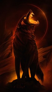 Create meme: the fire wolf art
