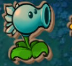 Create meme: plants vs zombies ice pea shot, ice pea shot from a plant against zombies, plants vs zombies double pea shot