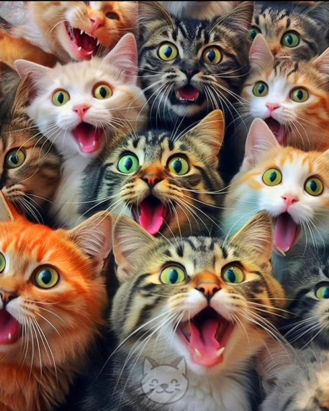 Create meme: background with seals, wallpaper with cats, there are a lot of cats