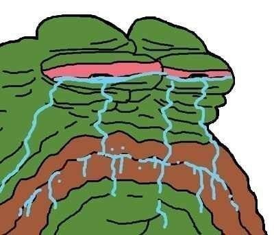 Create meme: Pepe crying, crying Pepe, toad meme