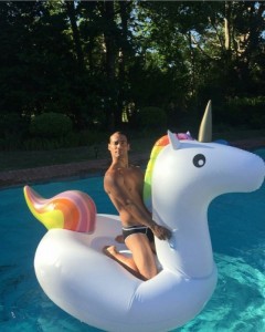 Create meme: float, unicorn party, inflatable mattress