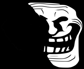 Create meme: trollface smiles in the dark, the troll smiles, the trollface 