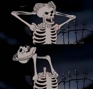 Create meme: skeleton