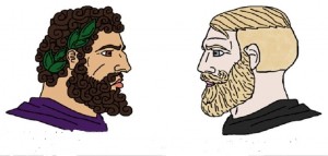 Создать мем: чад мем с бородой, мужчина, nordic mediterranean