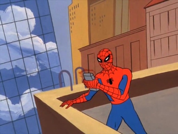 Create meme: Spider-Man, spider-man meme, lightning man cartoon 2002