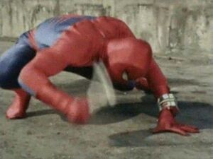 Create meme: spider-man with a wrench meme, meme with spider-man beating on the floor, Spider-man