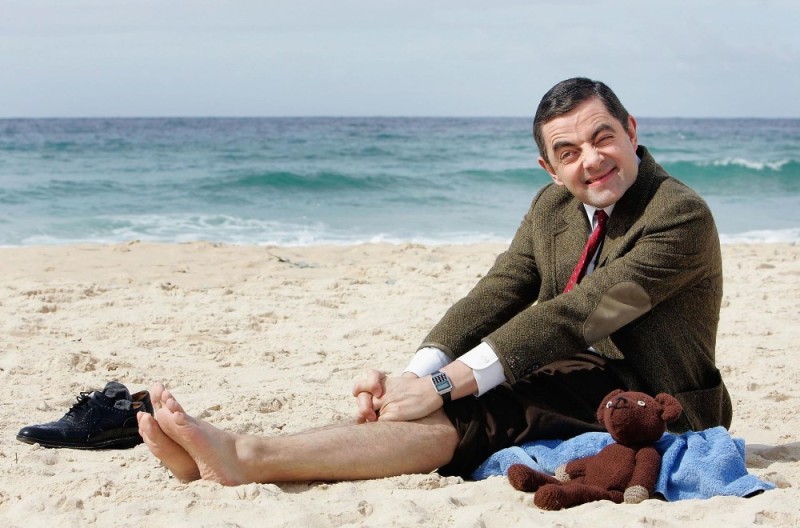 Create meme: Mr. bean , Mr. Bean is on vacation, a man on vacation