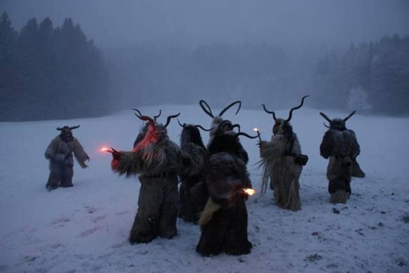 Create meme: krampus, krampus yule costumes, krampus carols