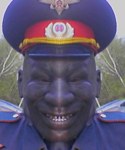 Create meme: funny policeman, a black man, COP